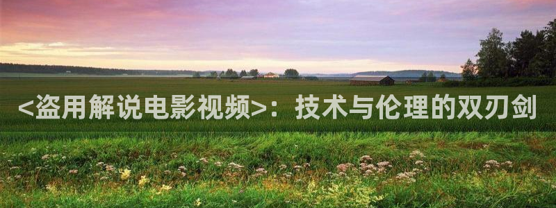 一秋霞电影网：<盗用解说电影视频>：技术与伦理的双刃剑
